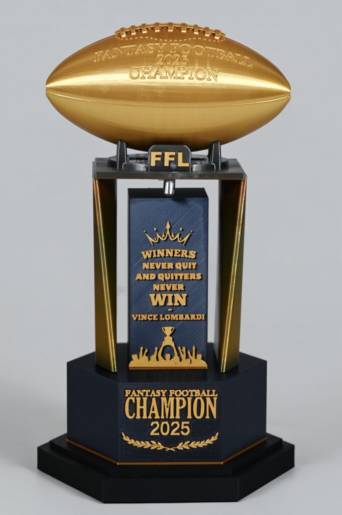 17" Fantasy Football League Hybrid Perpetual AND/OR Keepers CUSTOM Build-A-Trophy Championship Trophy