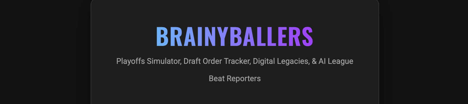BrainyBallers League Analyzer site preview card