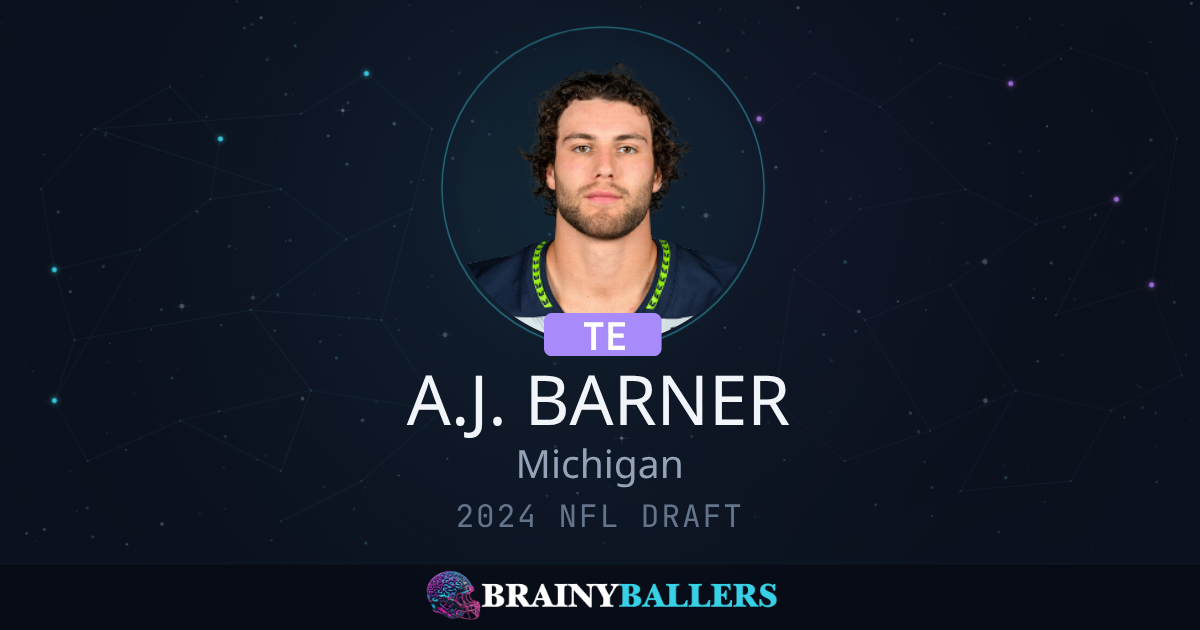 A.J. Barner 2024 NFL Draft Profile & College Stats - BrainyBallers