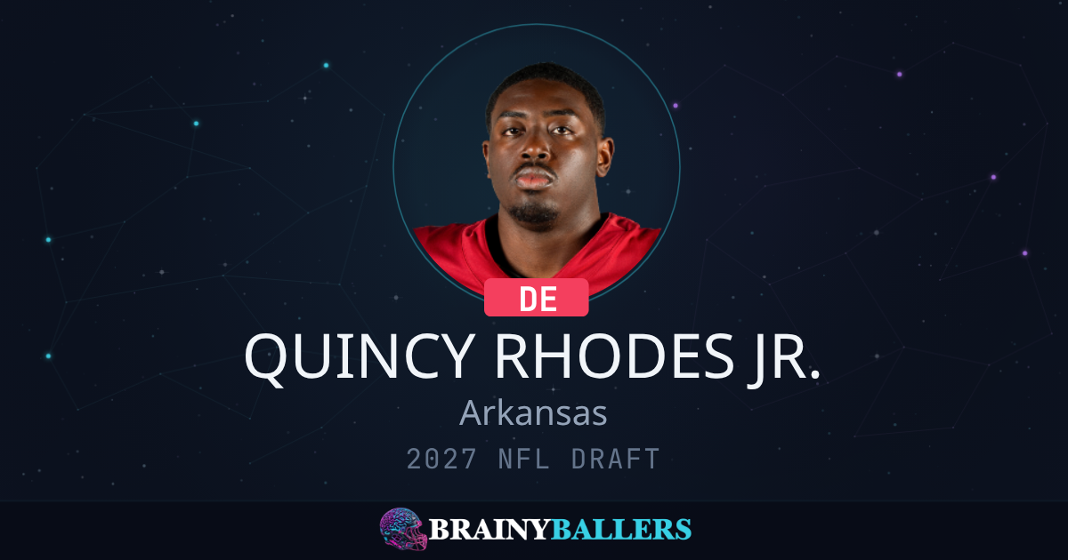Kenneth Rhodes Jr Quincy Rhodes Jr. 2027 NFL Draft Profile & College Stats - BrainyBallers