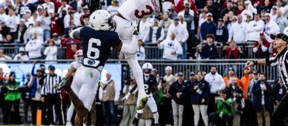 Omar Cooper Jr. catches the game-winning touchdown for Indiana over Penn State in 2025